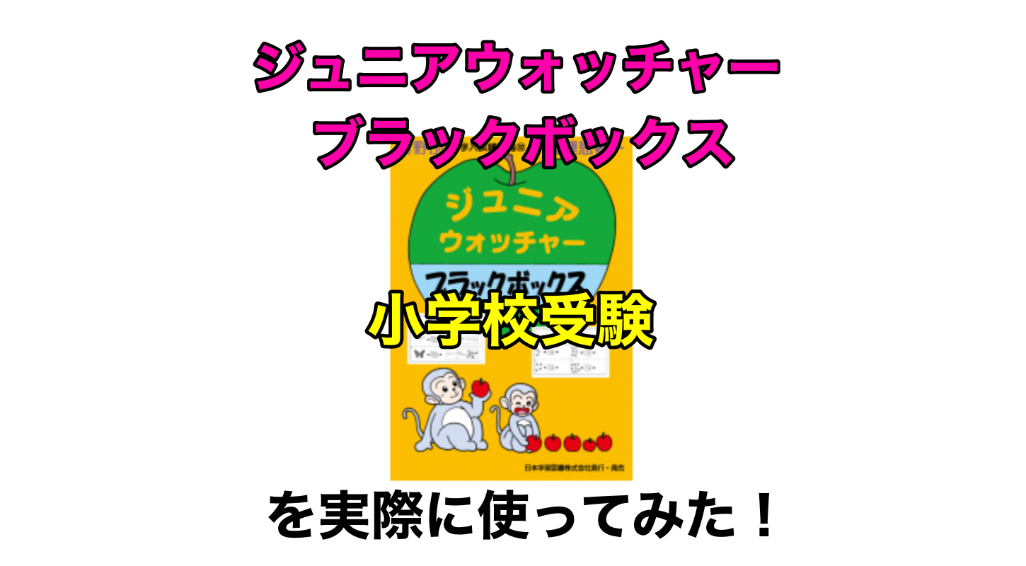 ジュニアウォッチャー「ブラックボックス」を実際に使ってみた感想 