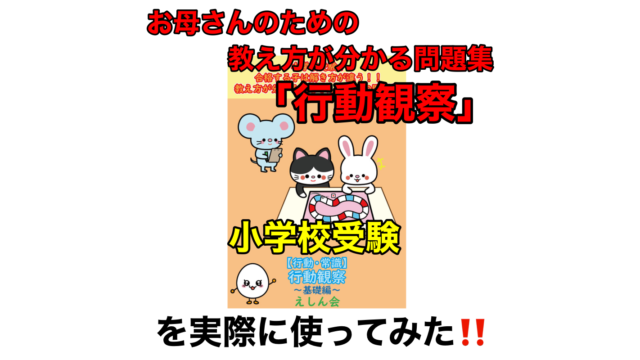 小学校受験の行動観察で親が教え方に迷わない！えしん会の家庭学習用問題集のイメージ